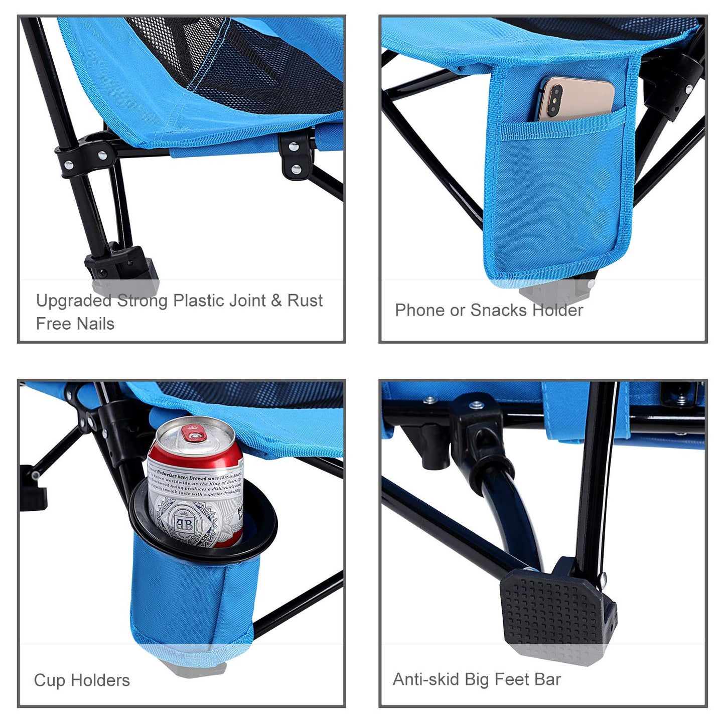 G4Free Low Sling Folding Portable Beach Chair