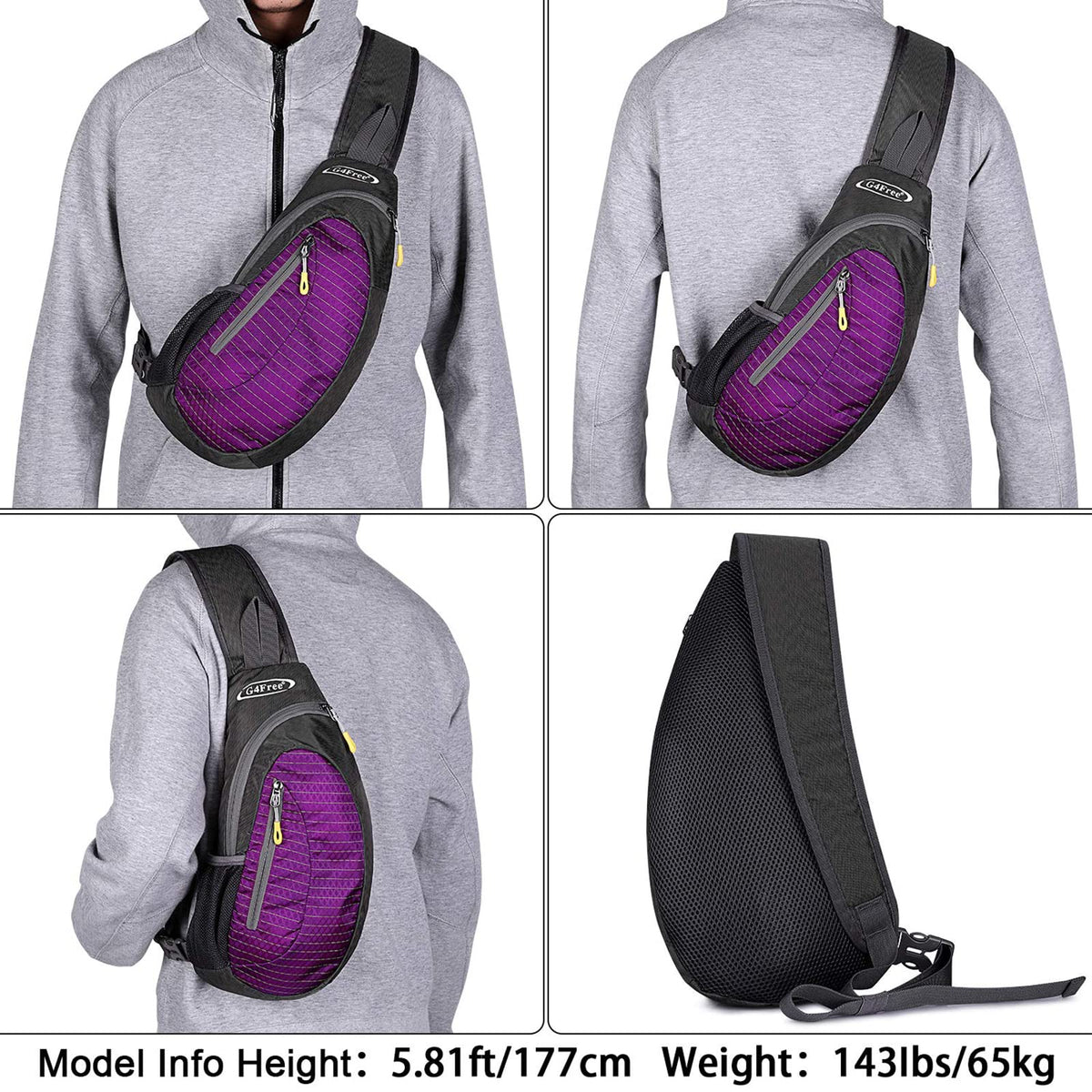 G4Free G4Free Sling Bags Men Shoulder Backpack Small Cross Body Chest Sling Backpack