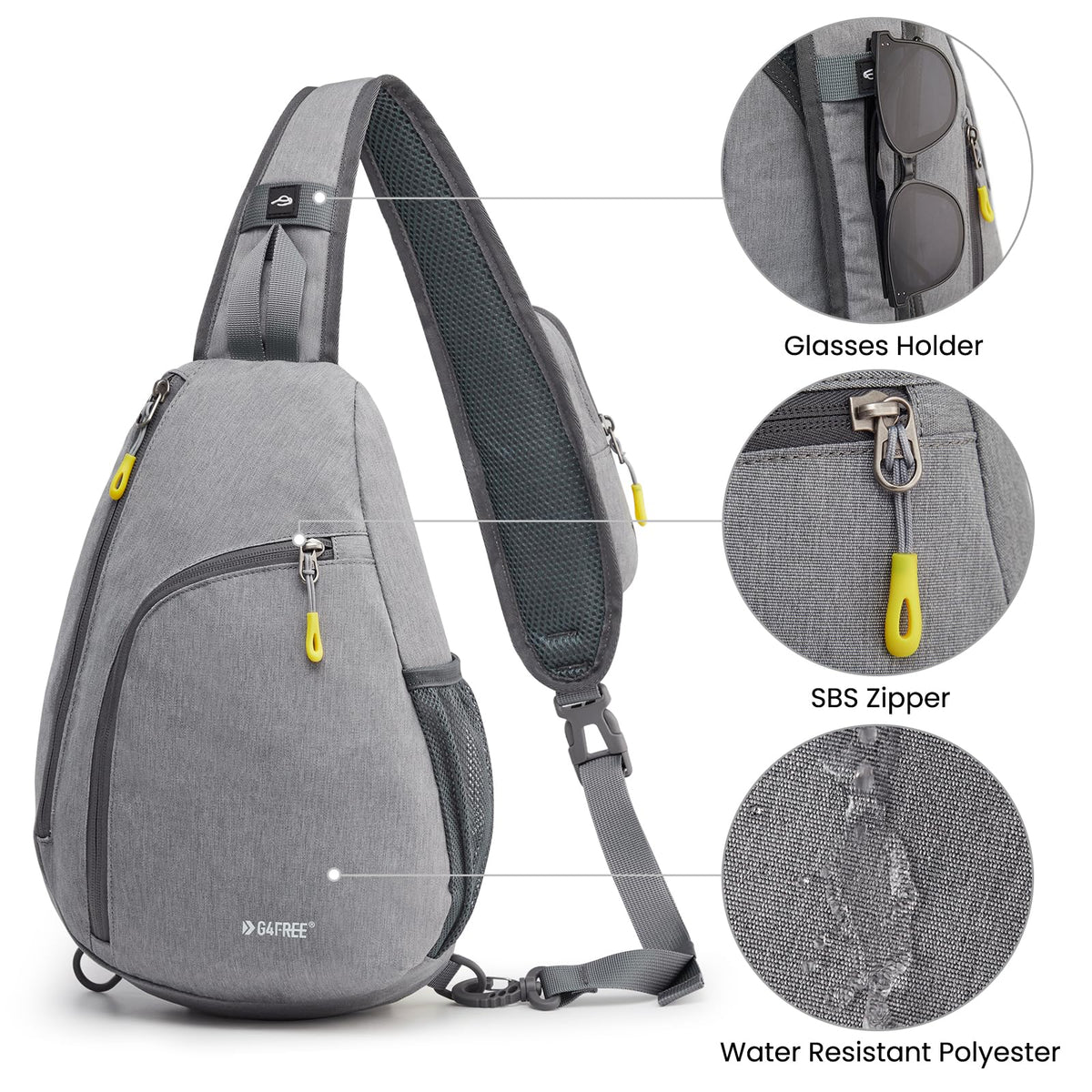 G4Free G4Free RFID Sling Bag Crossbody Backpack