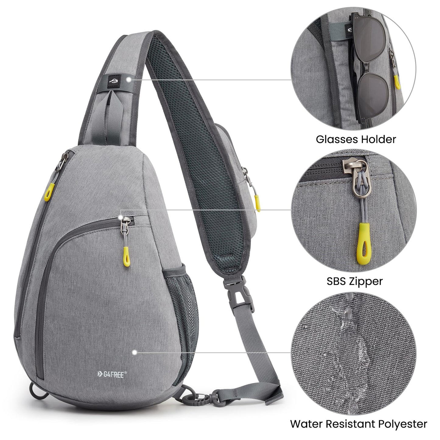 G4Free RFID Sling Bag Crossbody Backpack