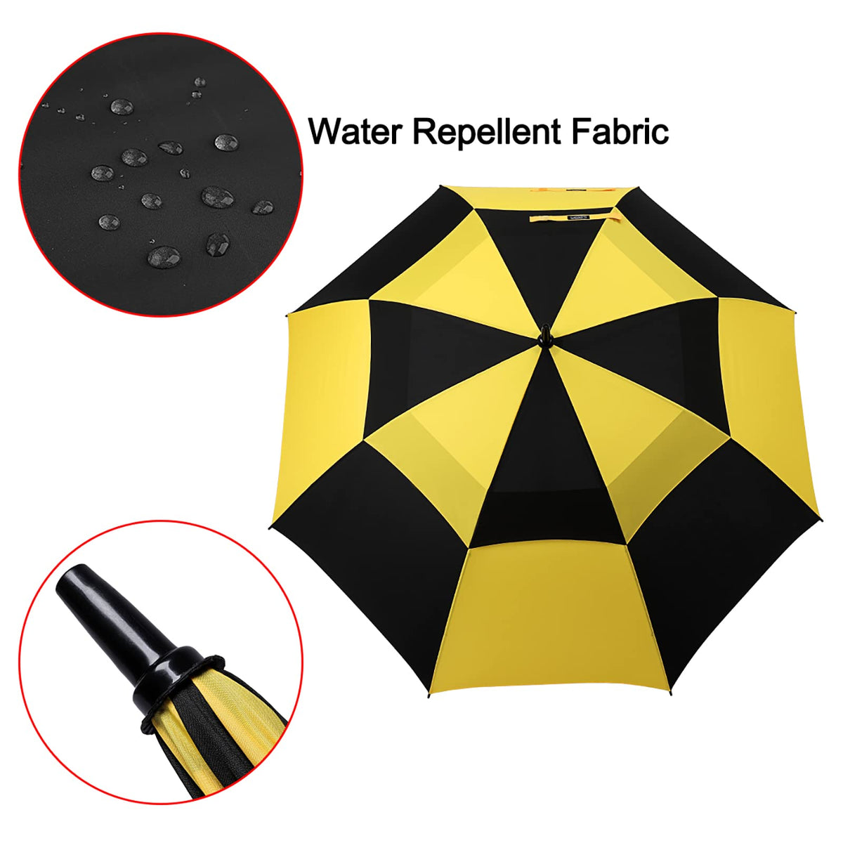 G4Free G4Free Automatic Open Golf Umbrella Double Canopy Vented Stick Umbrellas