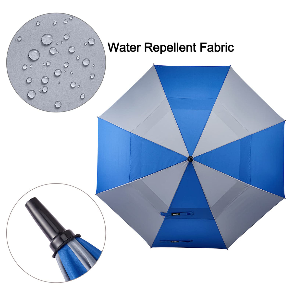 G4Free G4Free Automatic Open Golf Umbrella Double Canopy Vented Stick Umbrellas