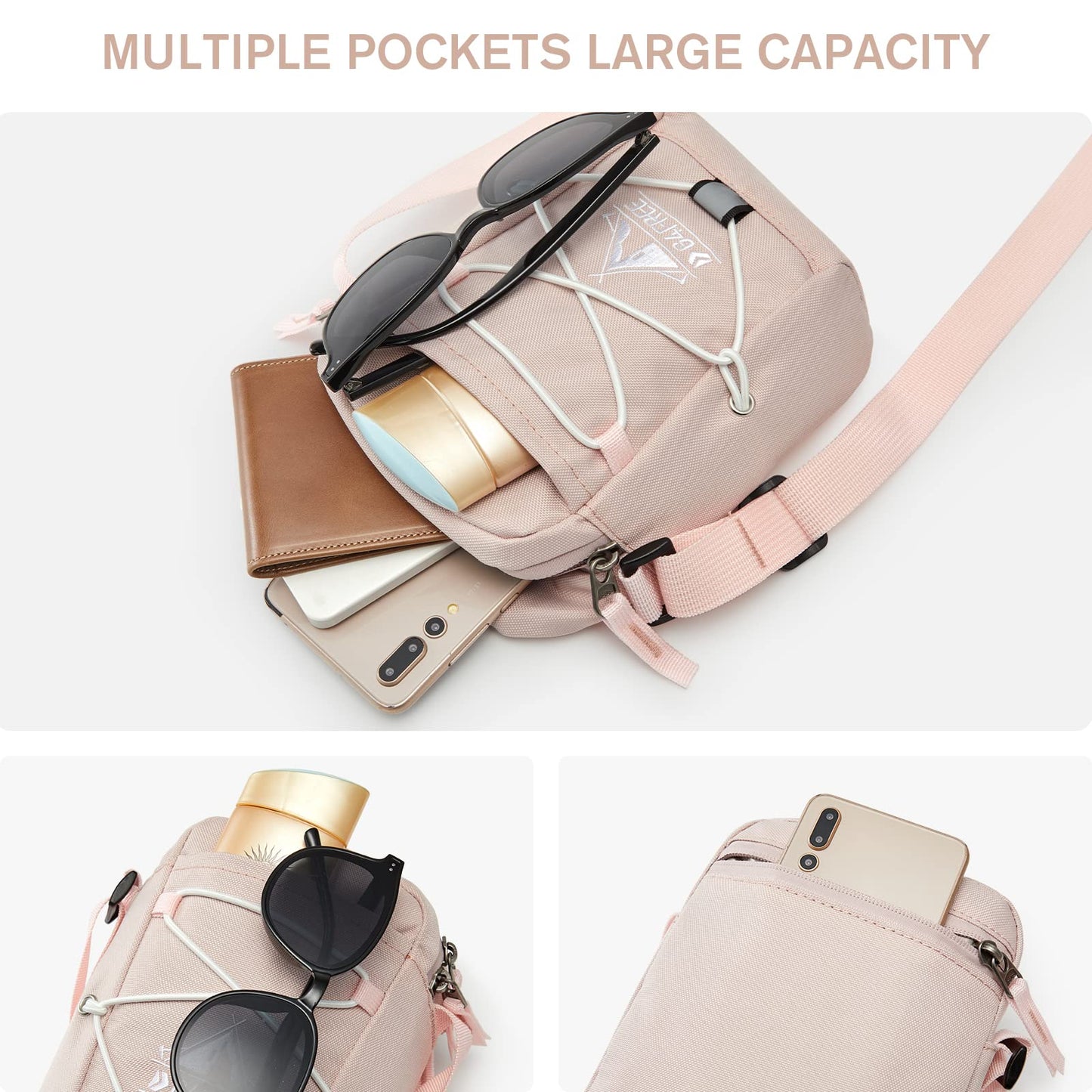 G4Free Small Crossbody Bag RFID Side Shoulder Cell Phone Bag