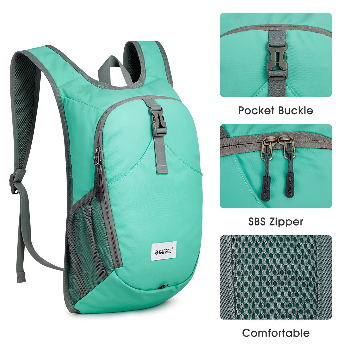 G4Free Activewear - G4Free 10L Lightweight Small Hiking Backpack -TN23B228A-TN23B228C-TN23B228B