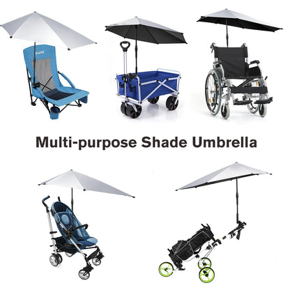 G4Free UPF 50+ Adjustable Chair Umbrella XL with Universal Clamp
