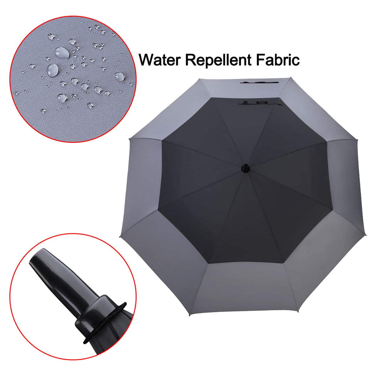 G4Free G4Free Automatic Open Golf Umbrella Double Canopy Vented Stick Umbrellas