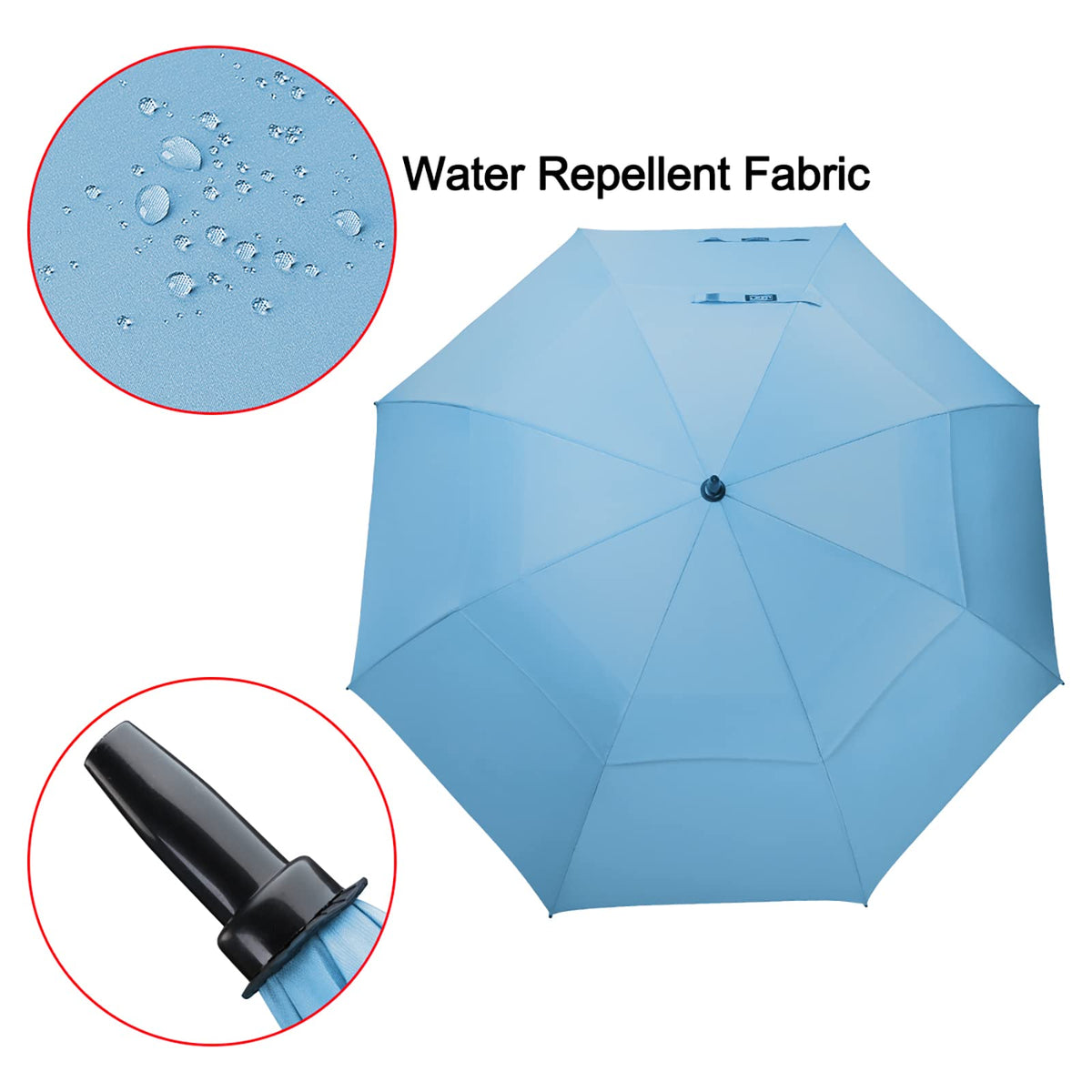 G4Free G4Free Automatic Open Golf Umbrella Double Canopy Vented Stick Umbrellas