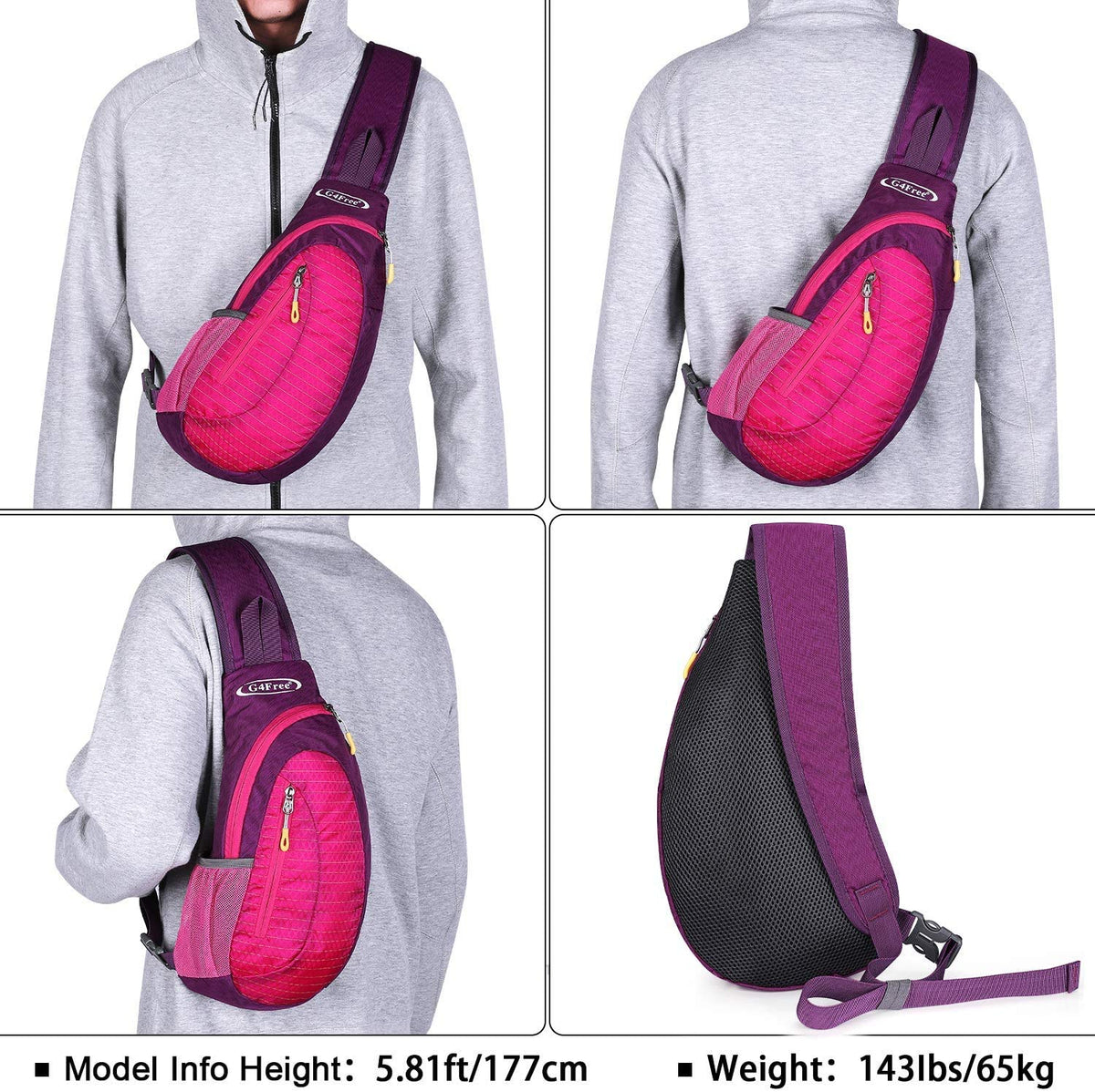 G4Free G4Free Sling Bags Men Shoulder Backpack Small Cross Body Chest Sling Backpack