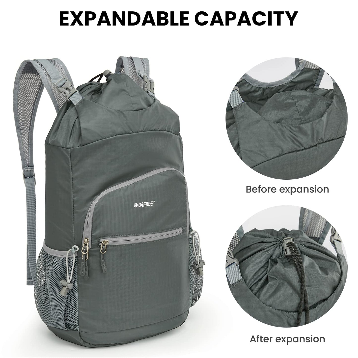 G4Free 25L Lightweight Packable Hiking Backpack