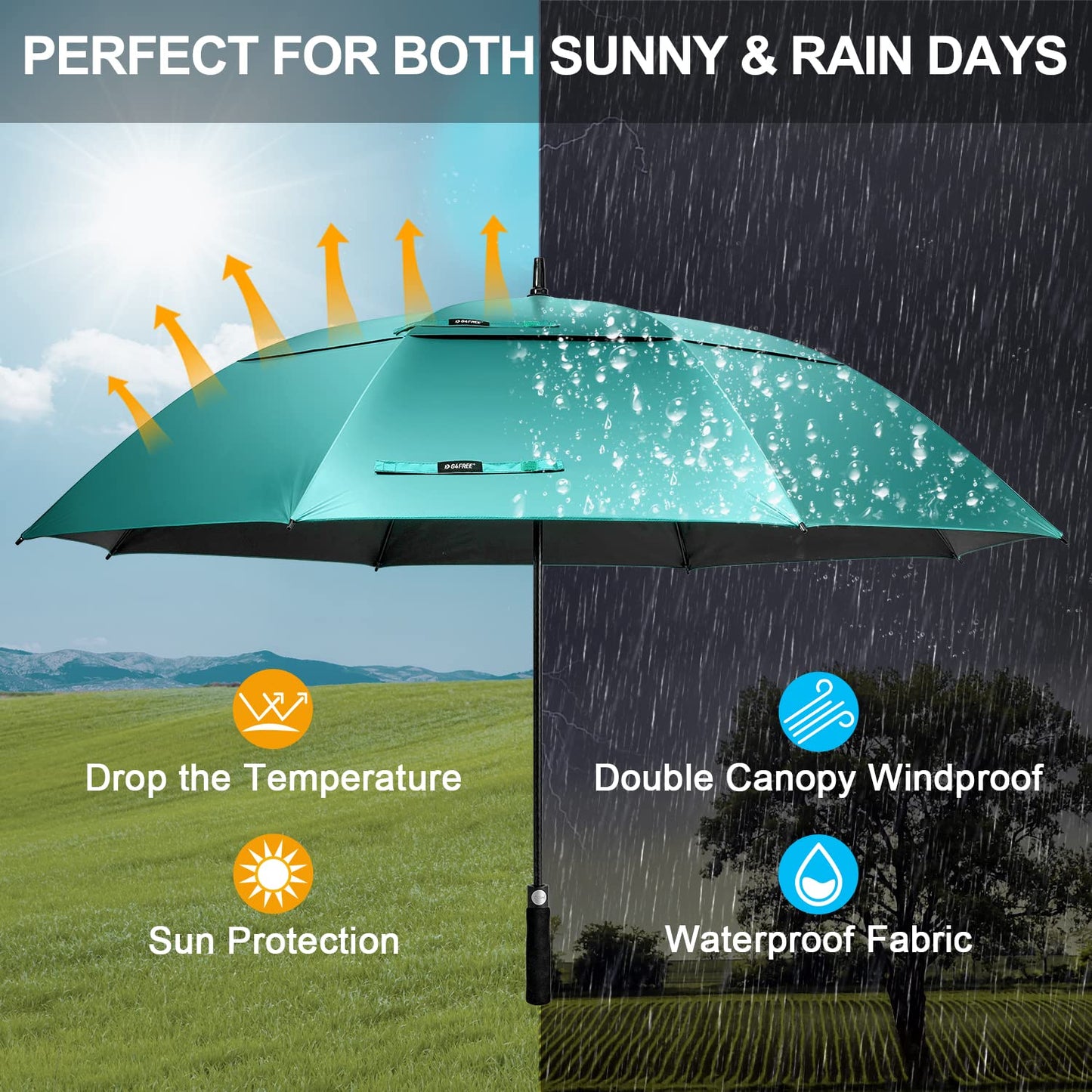 G4Free UV Protection Windproof Sun Rain Umbrellas