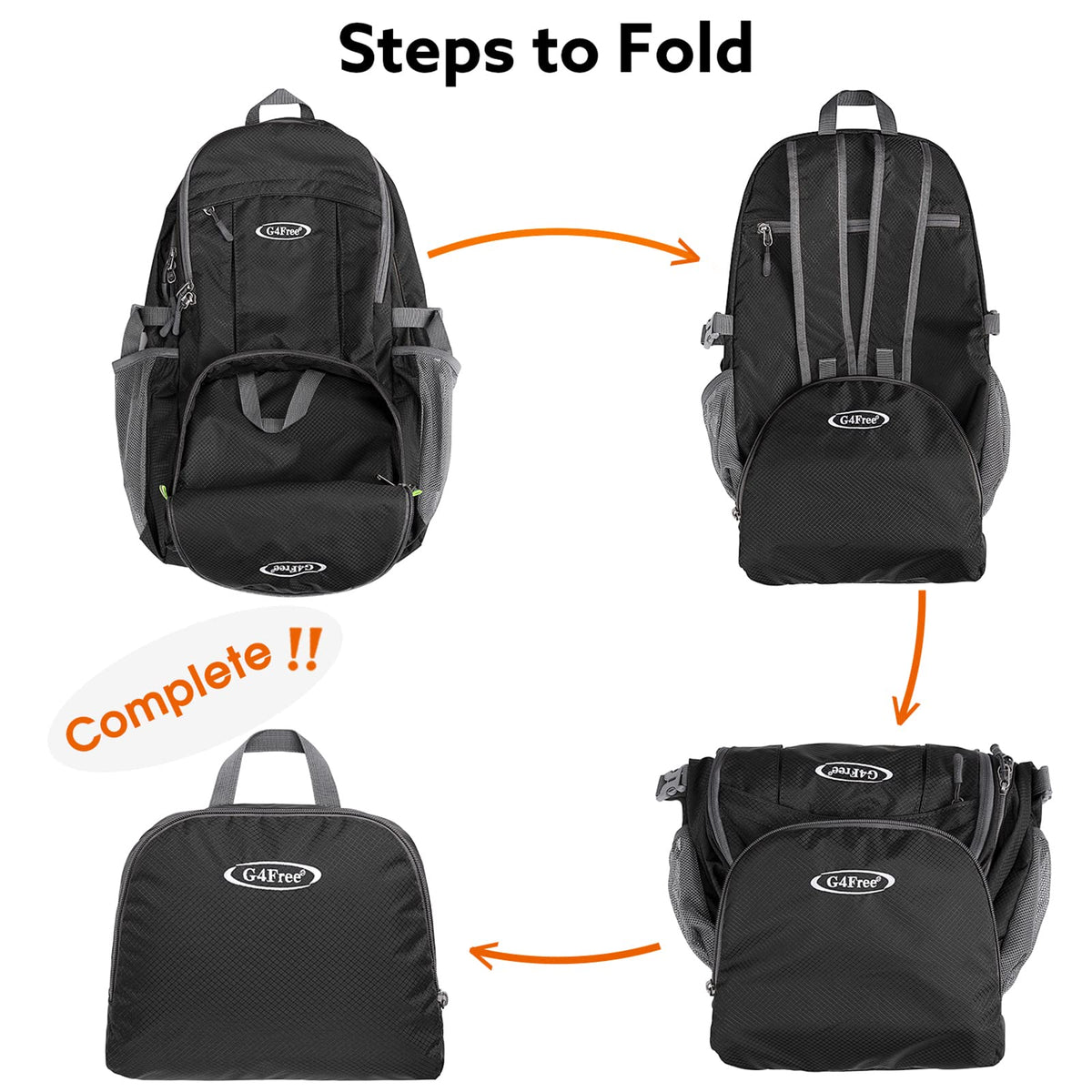 G4Free G4Free 40L Lightweight Packable Hiking Backpack