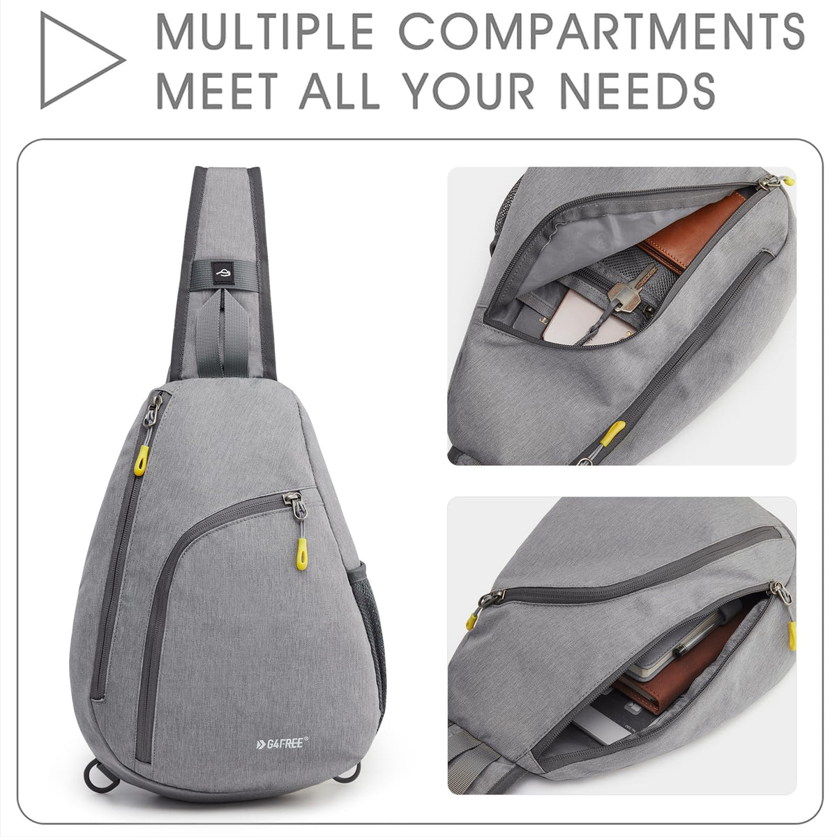 G4Free G4Free RFID Sling Bag Crossbody Backpack
