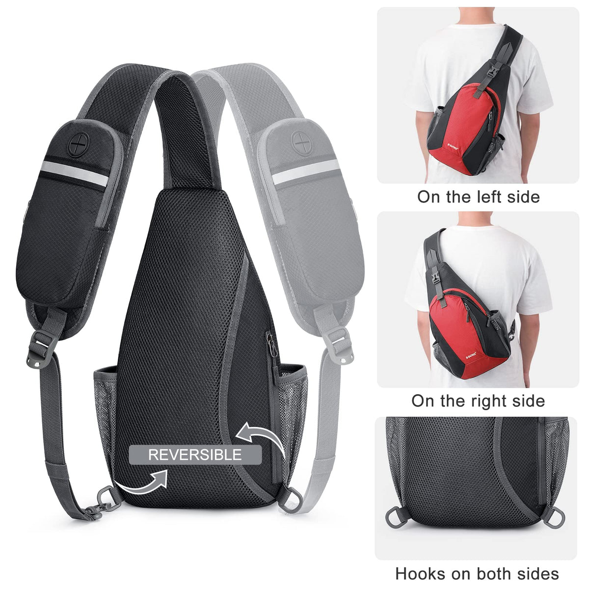 G4Free G4Free RFID Sling Bag Crossbody Sling Backpack