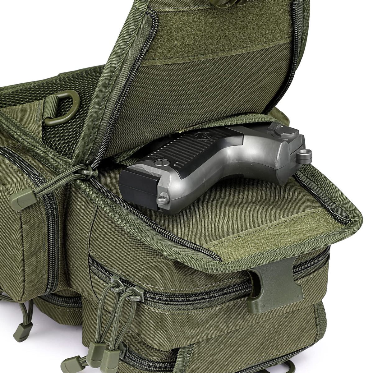G4Free Activewear - G4Free Tactical EDC Sling Bag Pack with Pistol Holster -D02V666A-D02V666B