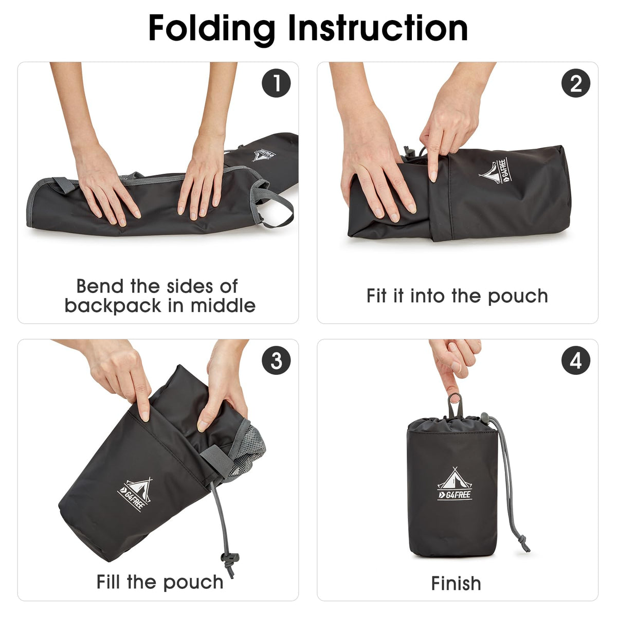 G4Free Activewear - G4Free 10L Lightweight Small Hiking Backpack -TN23B228A-TN23B228C-TN23B228B