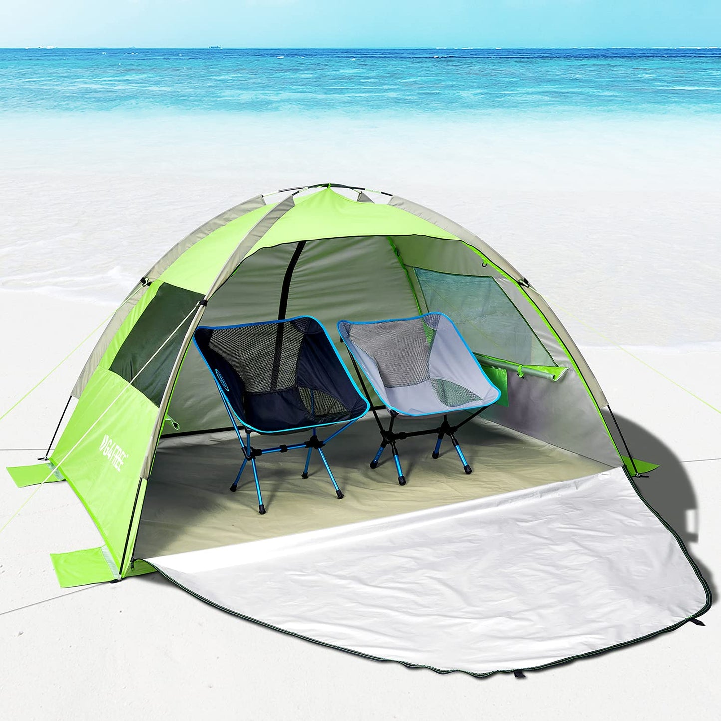 G4Free Large Pop up Beach Tent for 3-4 Person