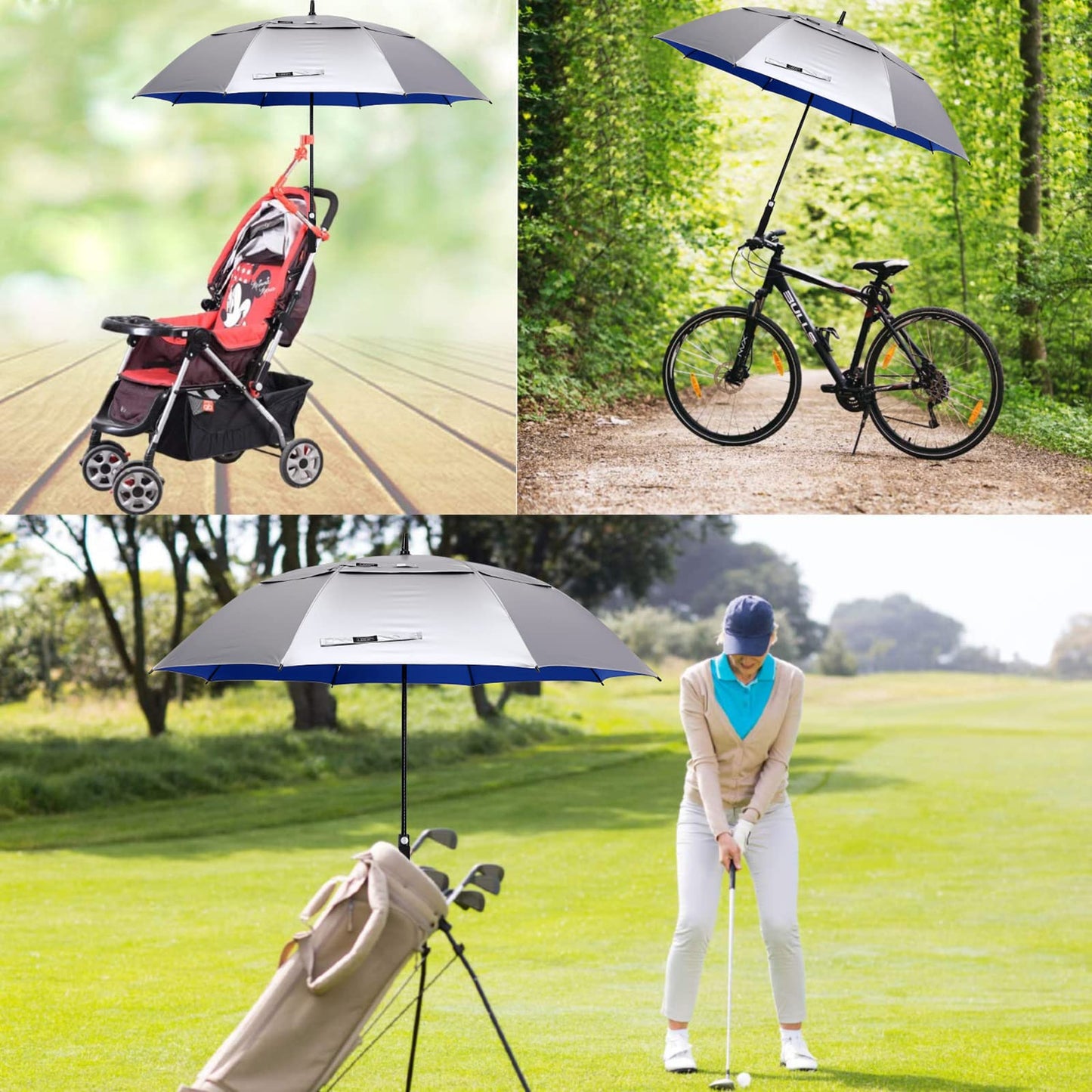 G4Free UV Protection Windproof Sun Rain Umbrellas