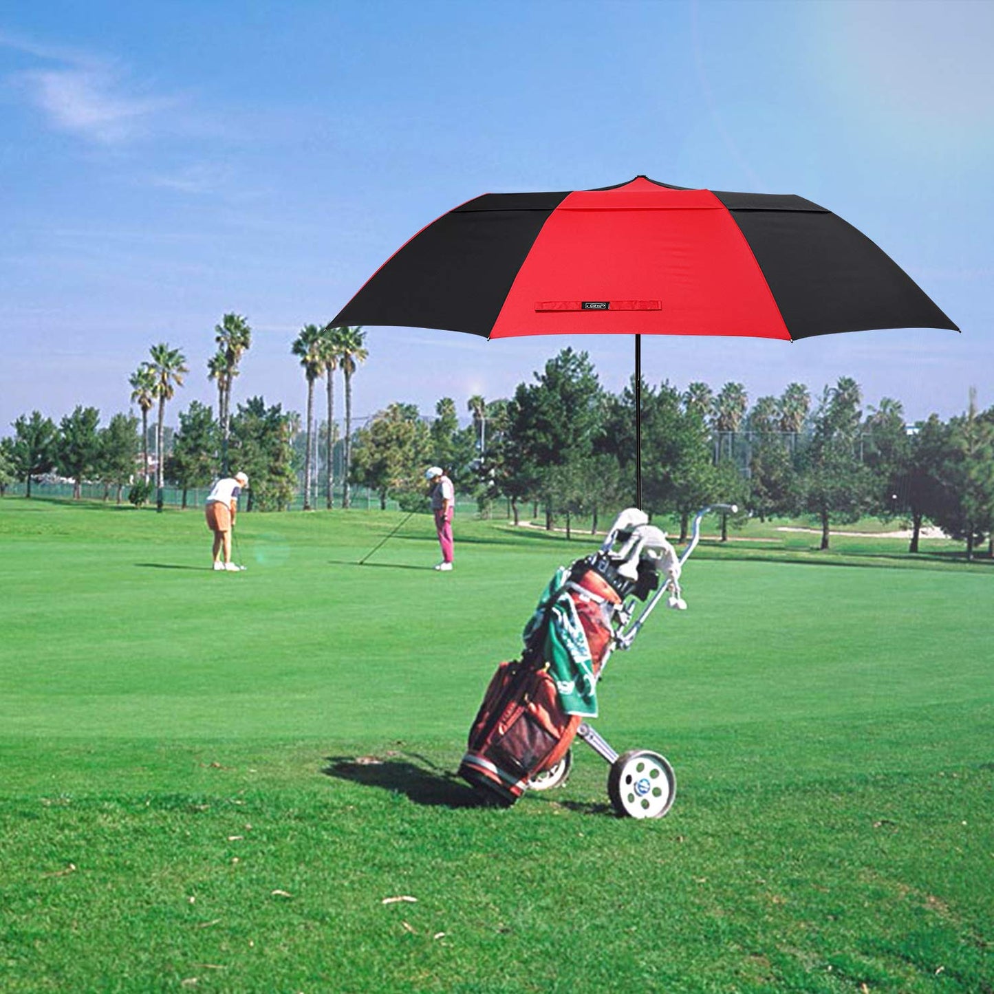 G4Free 62 Inch Portable Automatic Open Oversize Vented Double Canopy Umbrellas