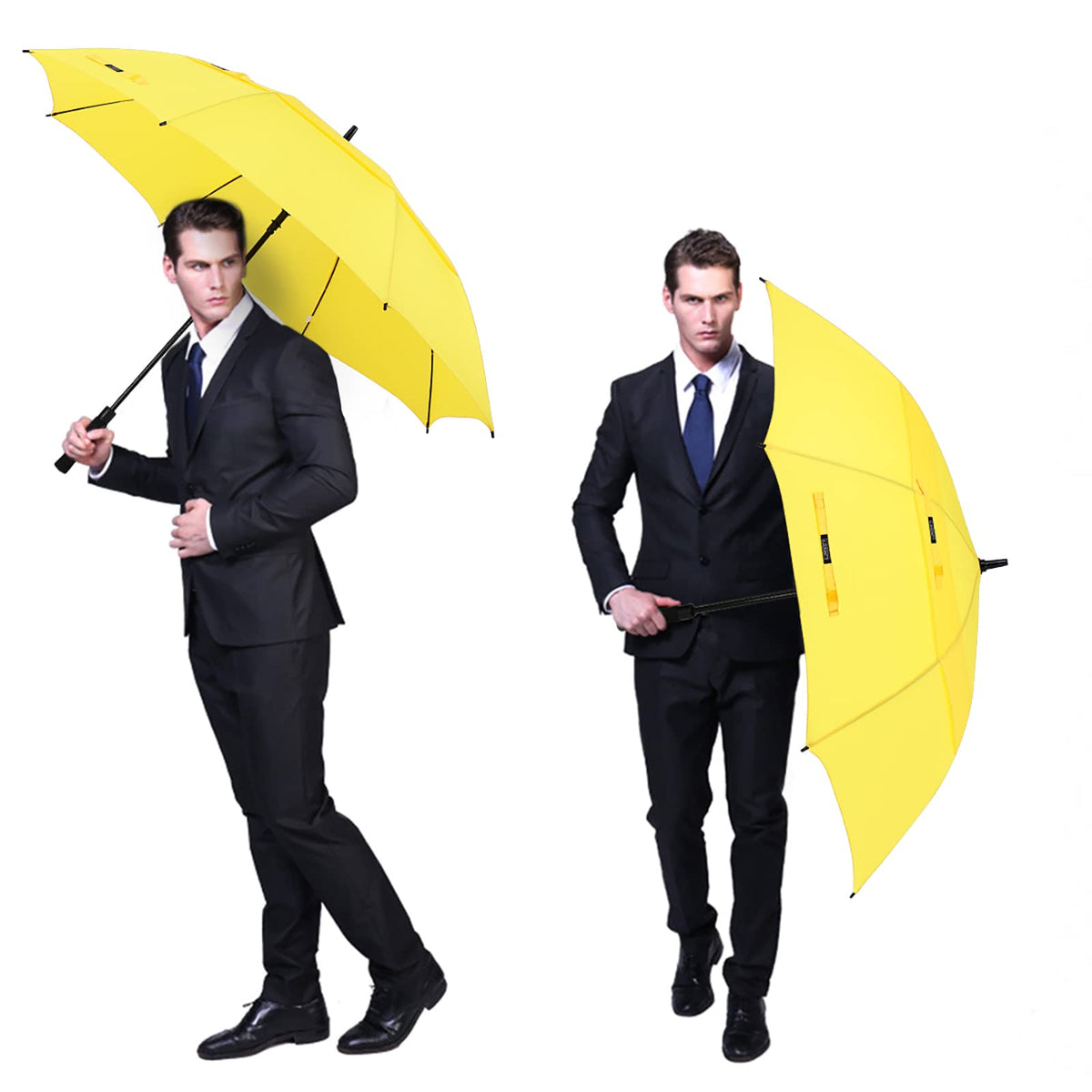 G4Free G4Free Automatic Open Golf Umbrella Double Canopy Vented Stick Umbrellas