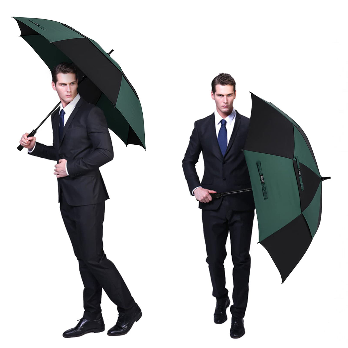 G4Free G4Free Automatic Open Golf Umbrella Double Canopy Vented Stick Umbrellas
