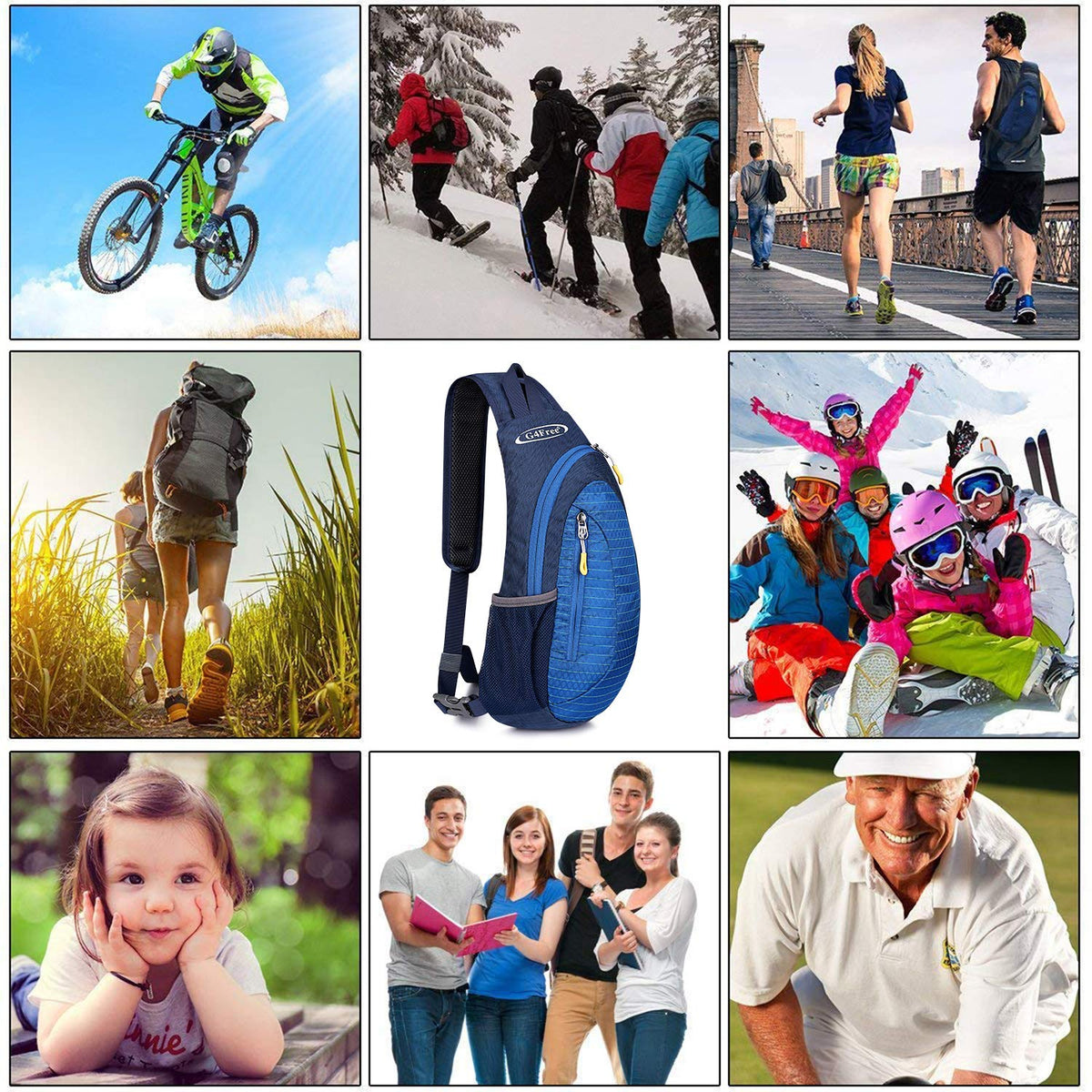 G4Free G4Free Sling Bags Men Shoulder Backpack Small Cross Body Chest Sling Backpack