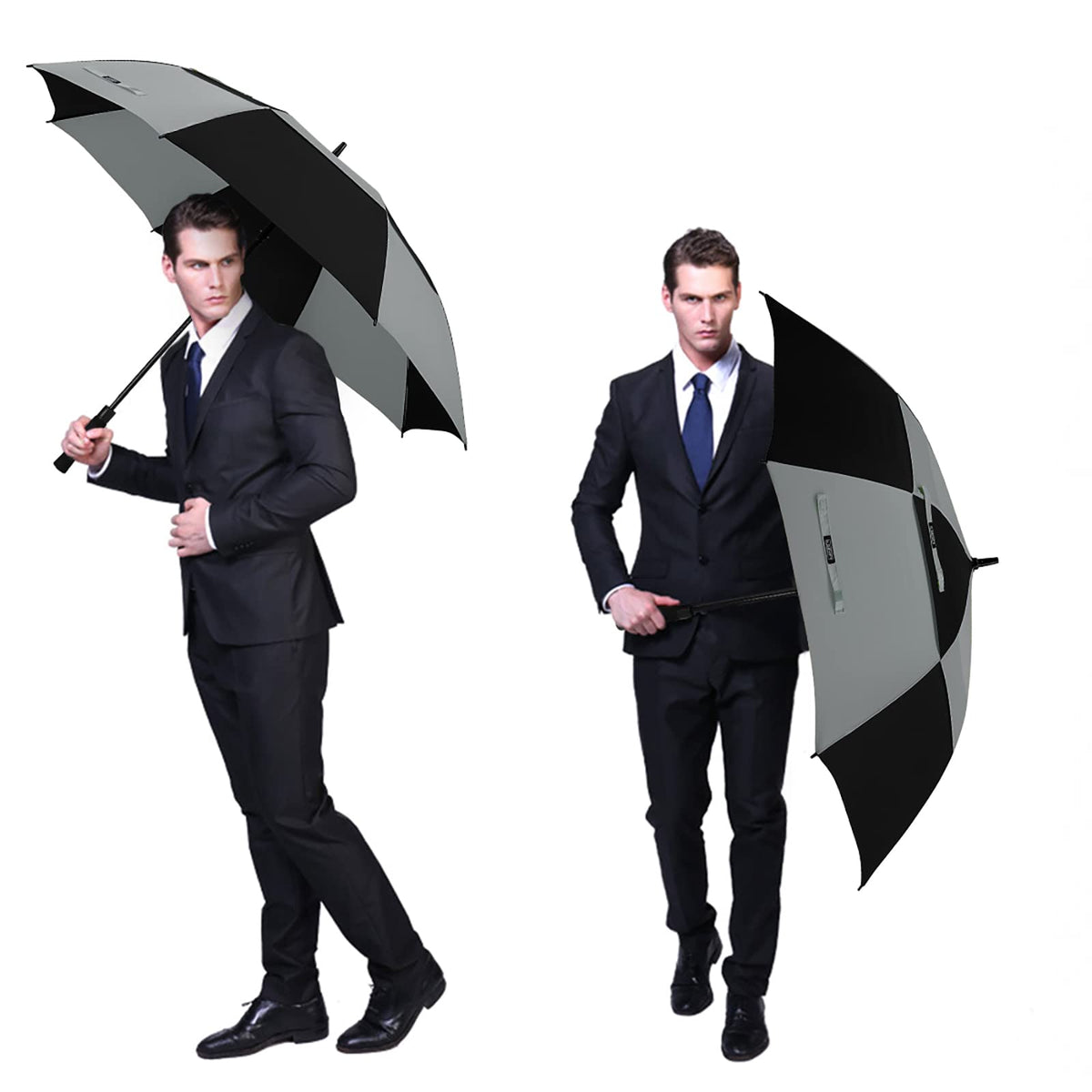 G4Free G4Free Automatic Open Golf Umbrella Double Canopy Vented Stick Umbrellas