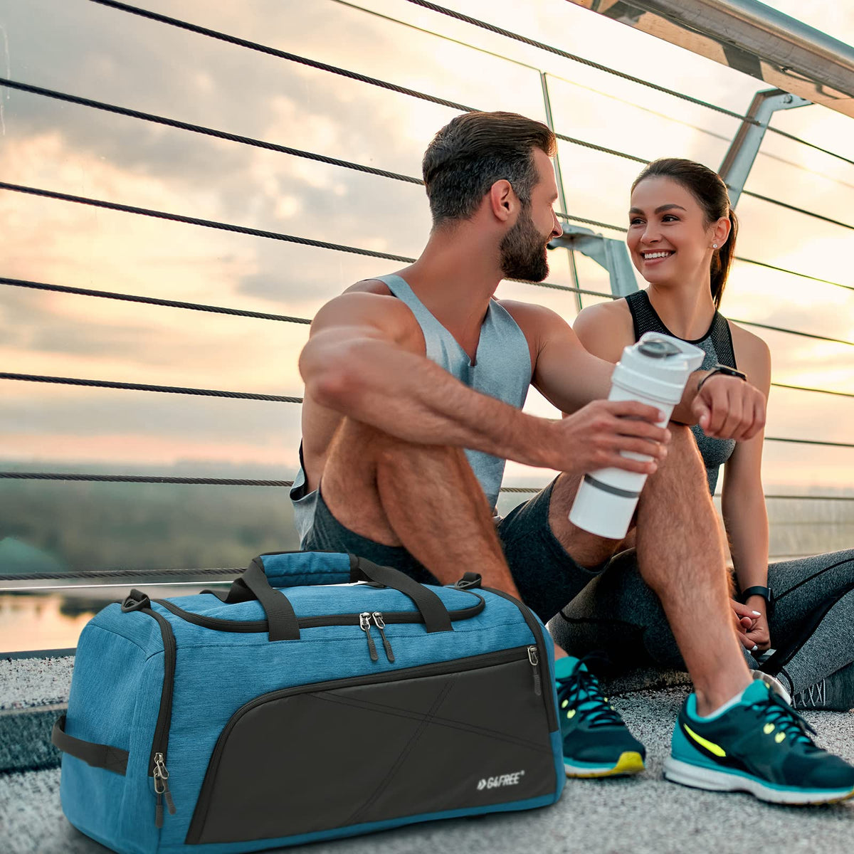 G4Free Activewear - G4Free 45L 3-Way Duffle Backpack with Wet Pocket & Shoes Compartment -TN22B071A-TN23B181A-TN22B071B-TN23B181B-TN22B071C