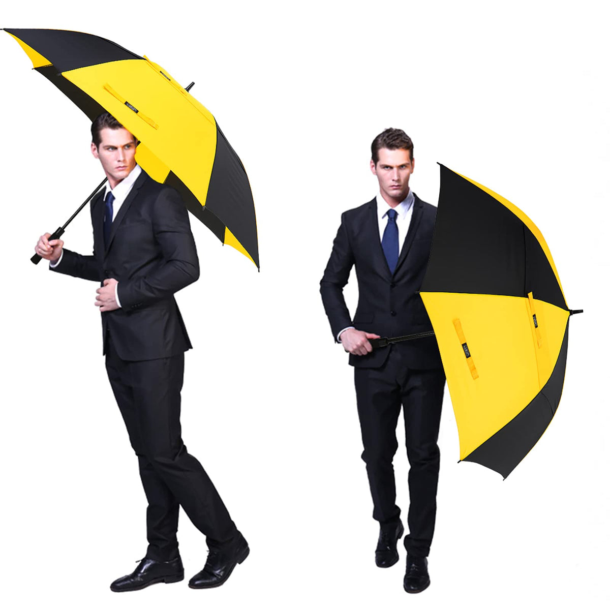 G4Free G4Free Automatic Open Golf Umbrella Double Canopy Vented Stick Umbrellas