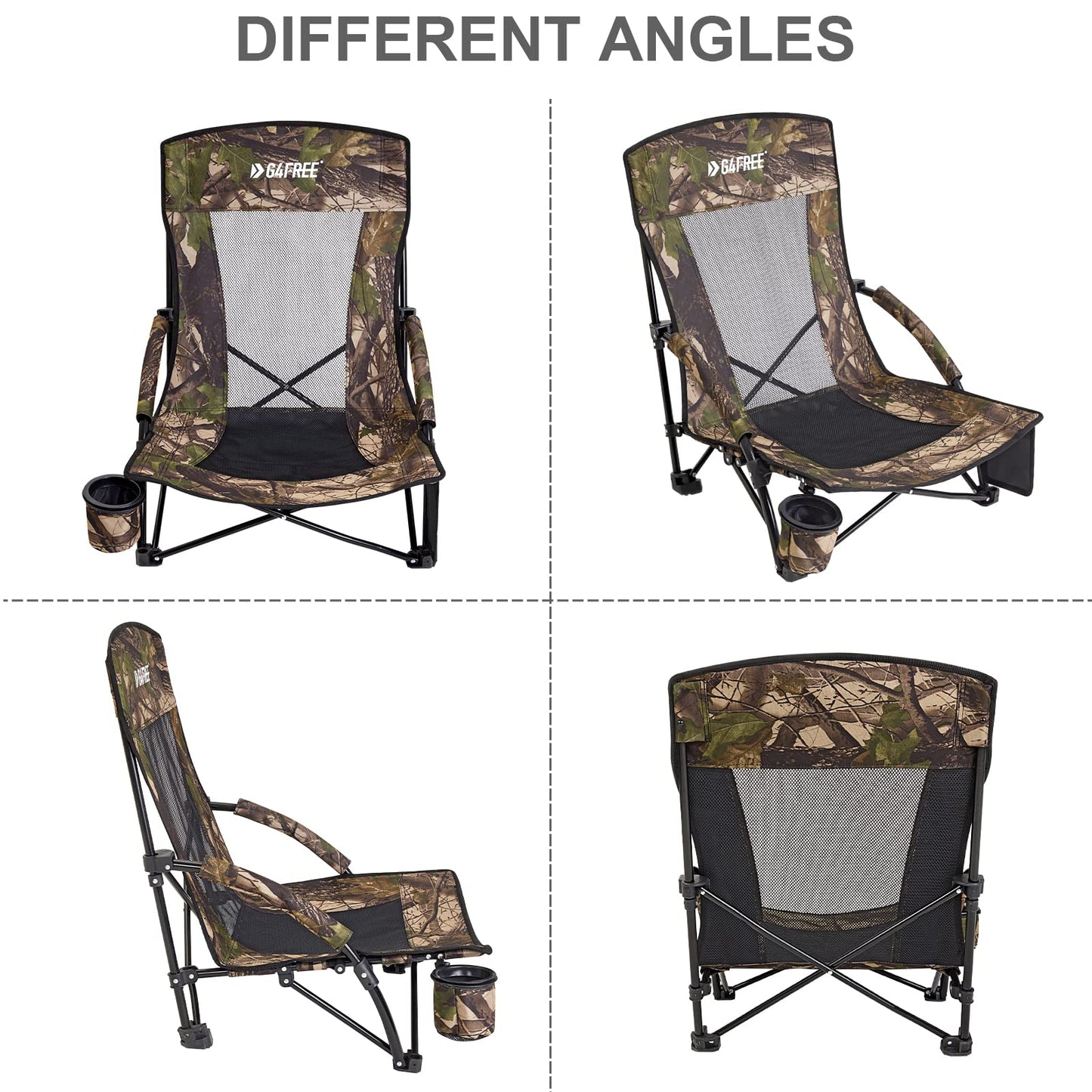 G4Free Low Sling Folding Portable Beach Chair