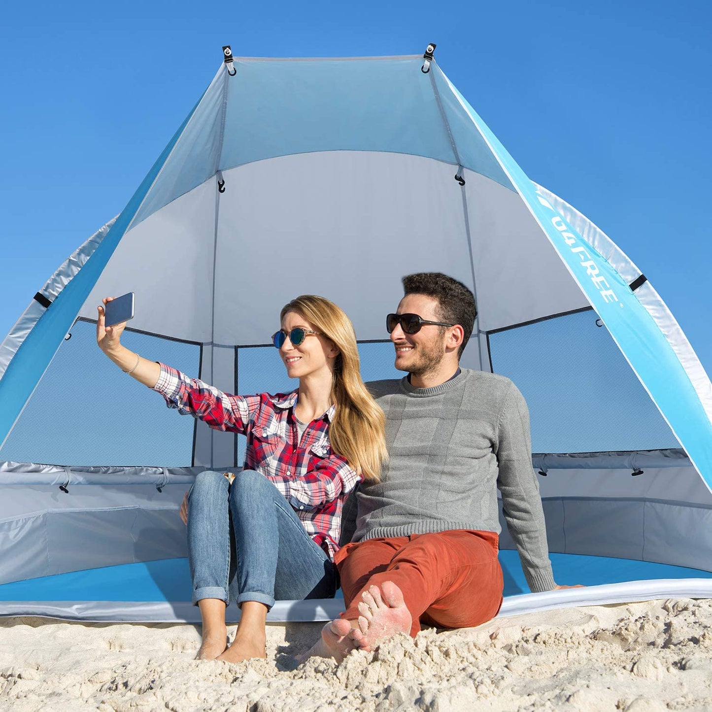 G4Free Large Pop up Beach Tent for 3-4 Person