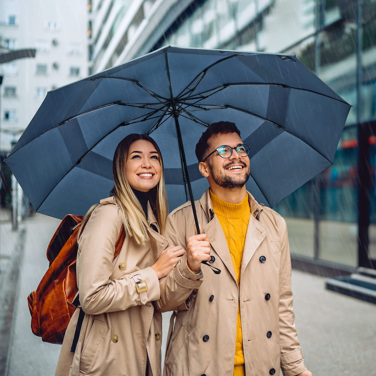 G4Free G4Free 62 Inch Large 10 Ribs Compact Reverse Windproof Umbrella