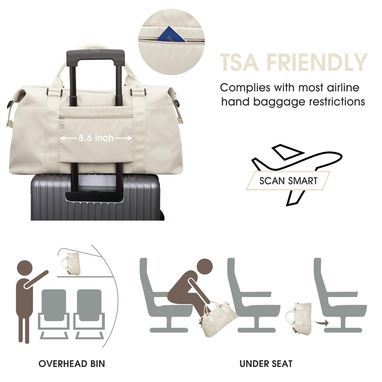 G4Free Waterproof Travel Tote Bag for Women