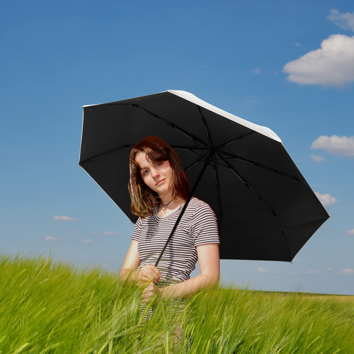 G4Free Activewear - G4Free 46 Inch Auto Open UPF 50+ UV Protection Large Travel Umbrella -D02V746A-D02V746D-D02V746M