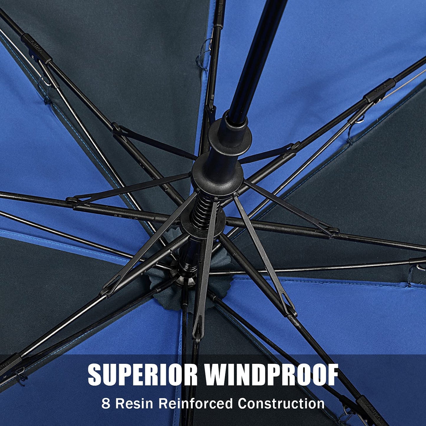 G4Free 62 Inch Portable Automatic Open Oversize Vented Double Canopy Umbrellas