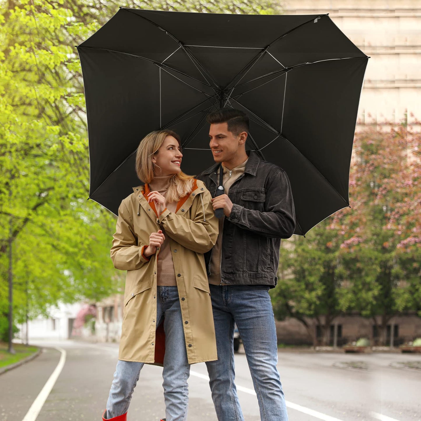 G4Free Extra Large Golf Umbrella 62/68 inch Vented Square Umbrella