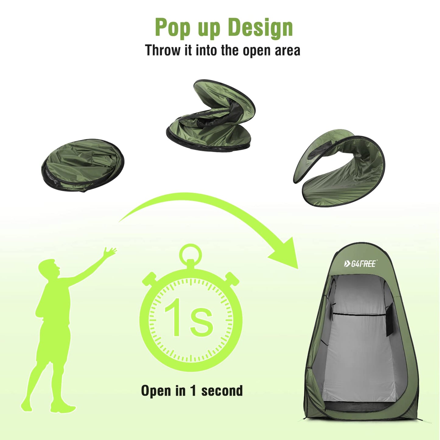 G4Free Pop Up Shower Tent