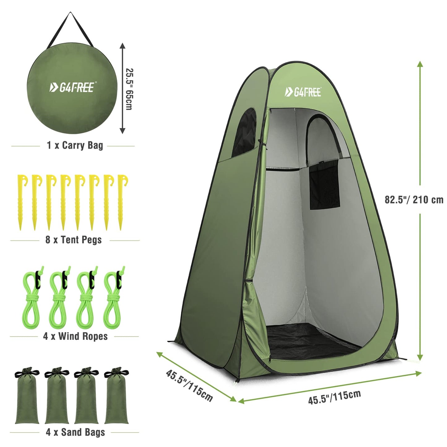 G4Free Pop Up Shower Tent