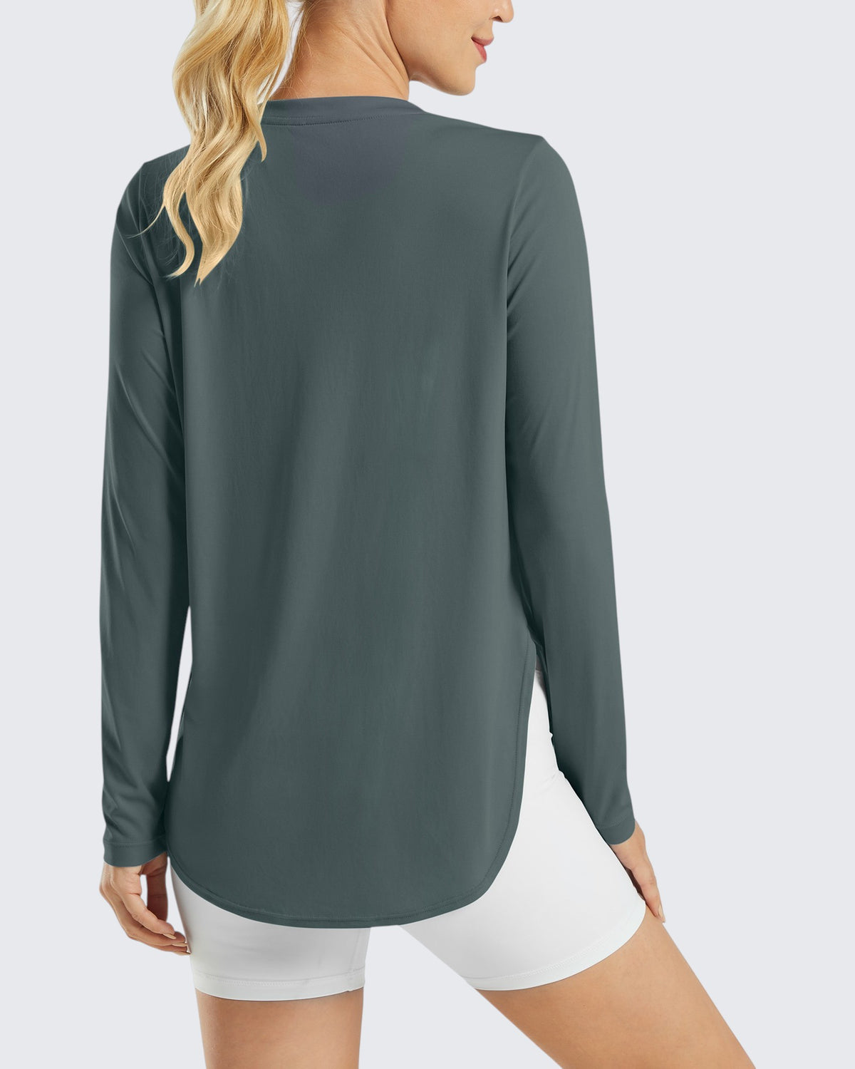 G4Free Activewear Scoop Neck UV Sun Workout Long Sleeve