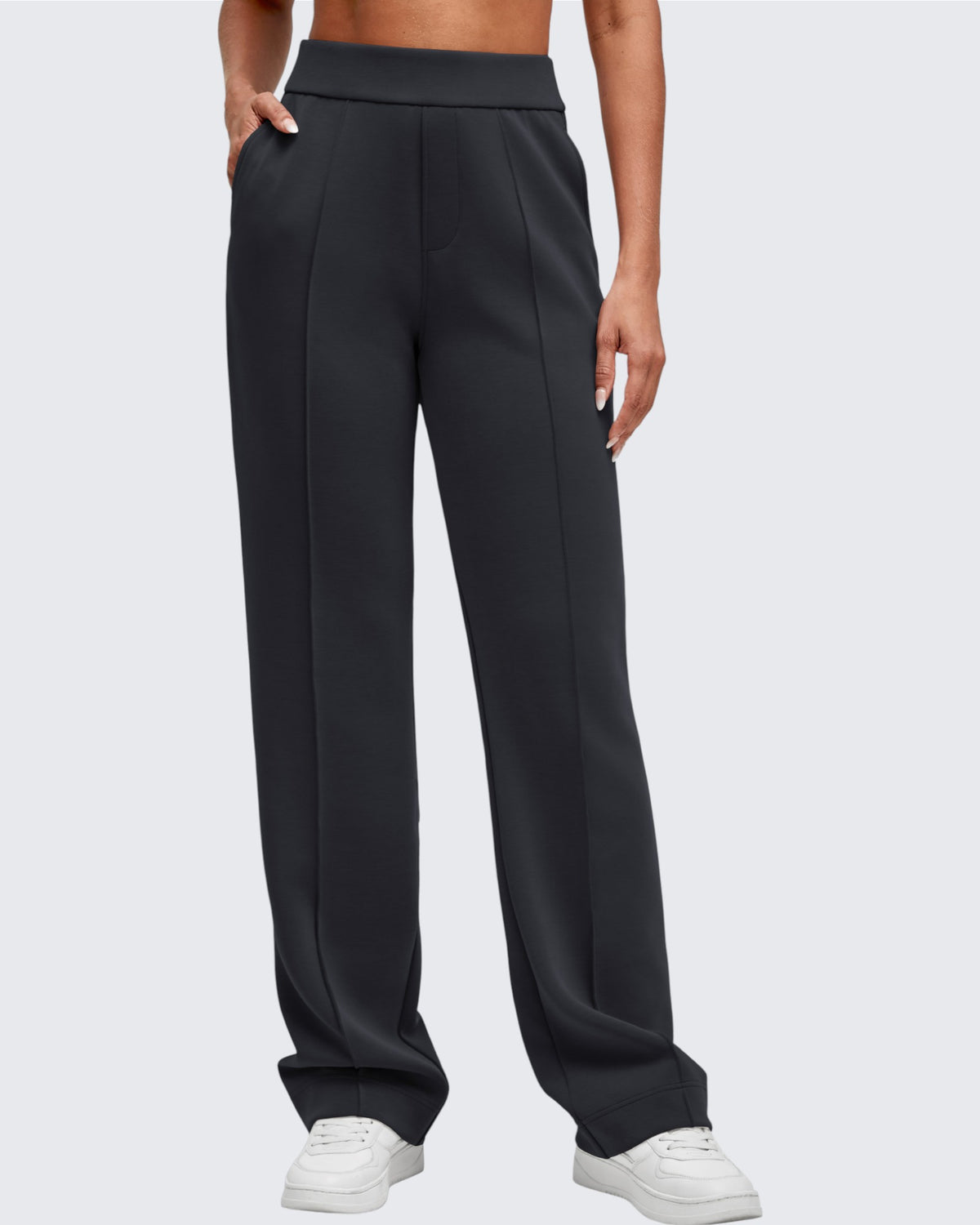 G4Free Activewear - Smoofit Straight Leg Elastic High Waist Dress Pants -GF25D584AA-S-GF25D585AA-S-GF25D586AA-S-GF25D584AB-M-GF25D585AB-M
