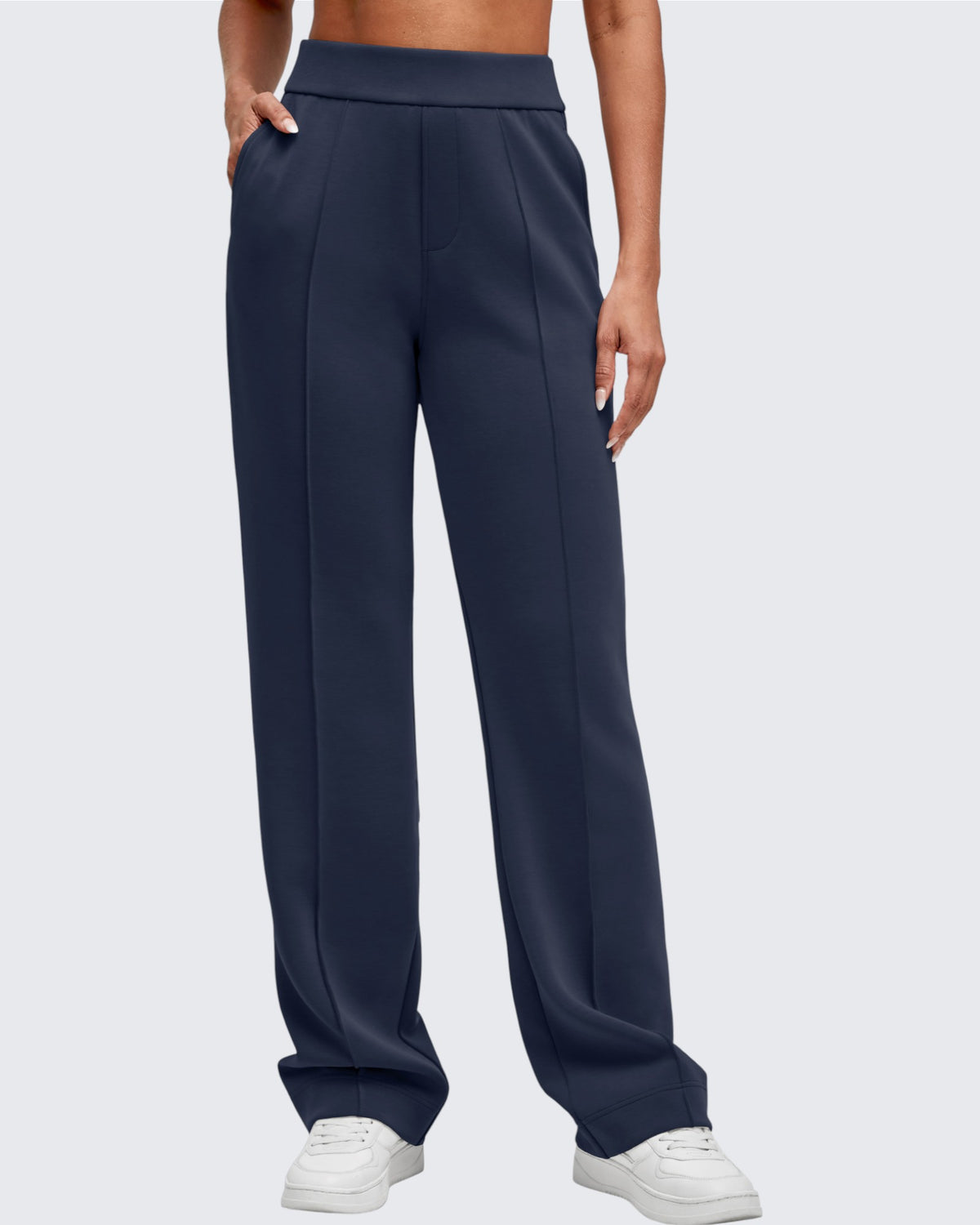 G4Free Activewear - Smoofit Straight Leg Elastic High Waist Dress Pants -GF25D584AA-S-GF25D585AA-S-GF25D586AA-S-GF25D584AB-M-GF25D585AB-M