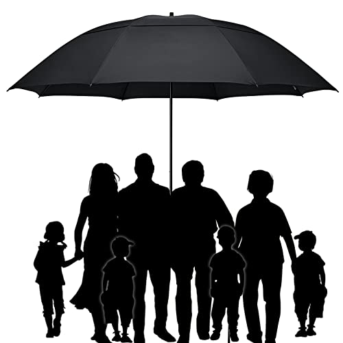 G4Free 80 Inch 6.6 Ft Double Canopy Vented Windproof Stick Family Umbrella