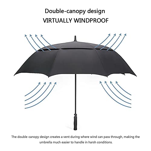 G4Free Automatic Open Golf Umbrella Double Canopy Vented Stick Umbrellas