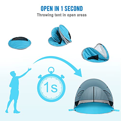 G4Free 3-4 Persons Pop Up Beach Tent