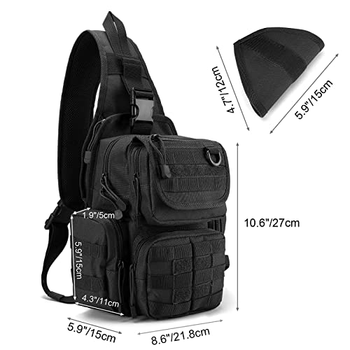 G4Free Activewear - G4Free Tactical EDC Sling Bag Pack with Pistol Holster -D02V666A-D02V666B
