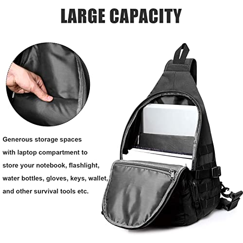 G4Free Activewear - G4Free Tactical EDC Sling Backpack, Military Rover Shoulder Sling Bag Pack with Pistol Holster for Concealed Carry -D02V760A-D02V760D-D02V760C