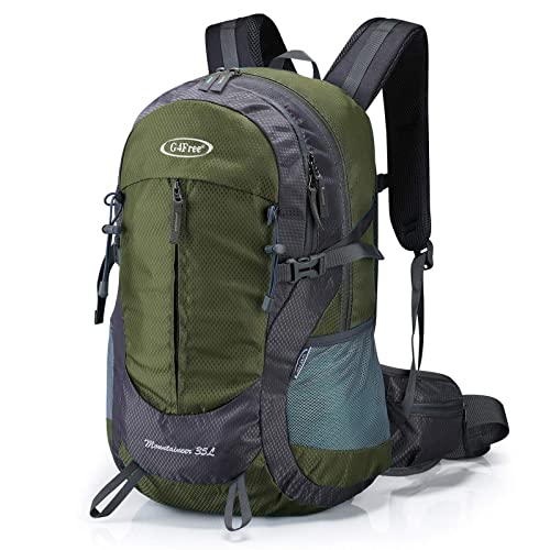 G4Free G4Free 35L Outdoor Sports Travel Daypack with Rain Cover # Army Green