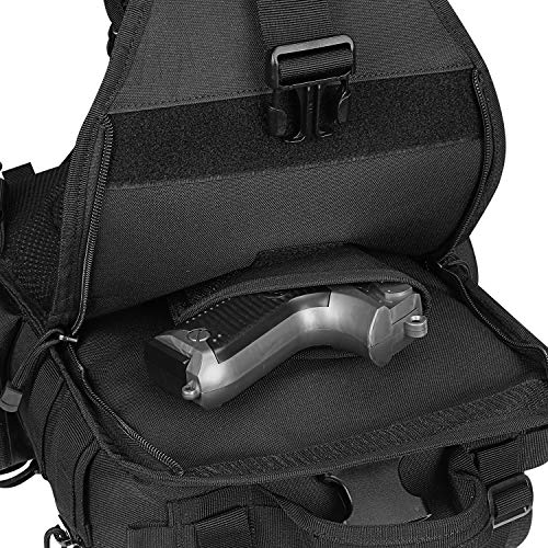 G4Free Activewear - G4Free Tactical EDC Sling Bag Backpack with Pistol Holster -D02V759A-D02V759D-D02V759B-D02V759F
