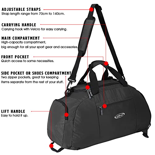 G4Free G4Free 40L 3-Way Duffle Bag Backpack Gym Bag