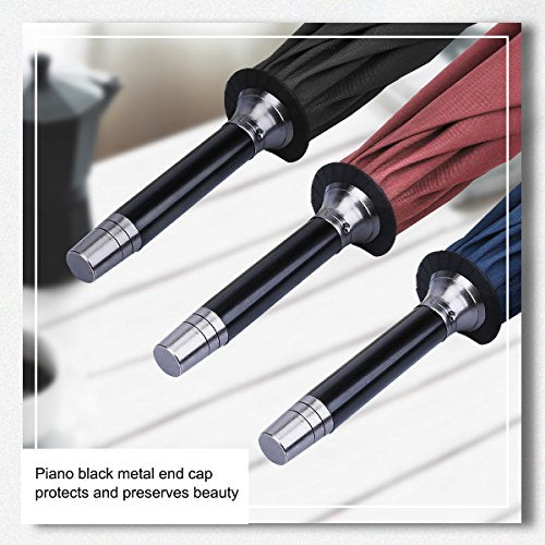 G4Free 52/62inch Wooden J Handle Auto Open Golf Umbrella