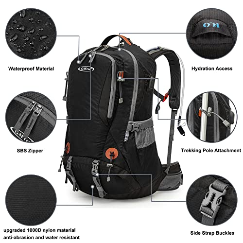 G4Free 50L Waterproof Daypack with 2L BPA Free Bladder & Rain Cover